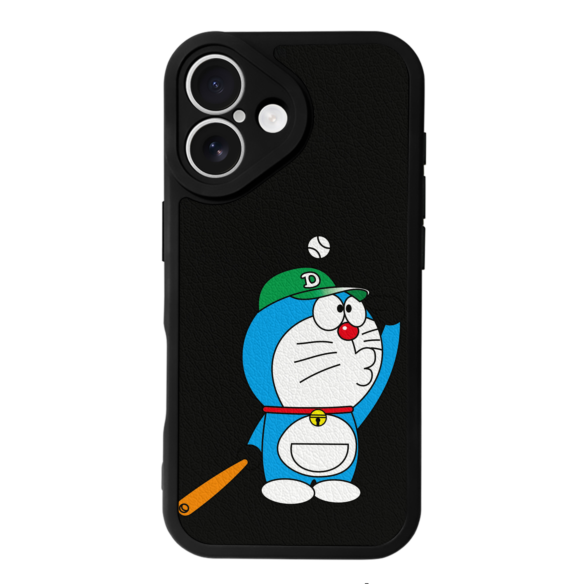 （画像用） ドラえもん Doraemon 【iPhone 16シリーズ対応】シリコンスマホケース（レザー調） 材質：シリコン